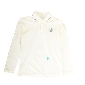 Dolce & Gabbana Kids'  Ivory Long Sleeves Polo Shirt 10 Years